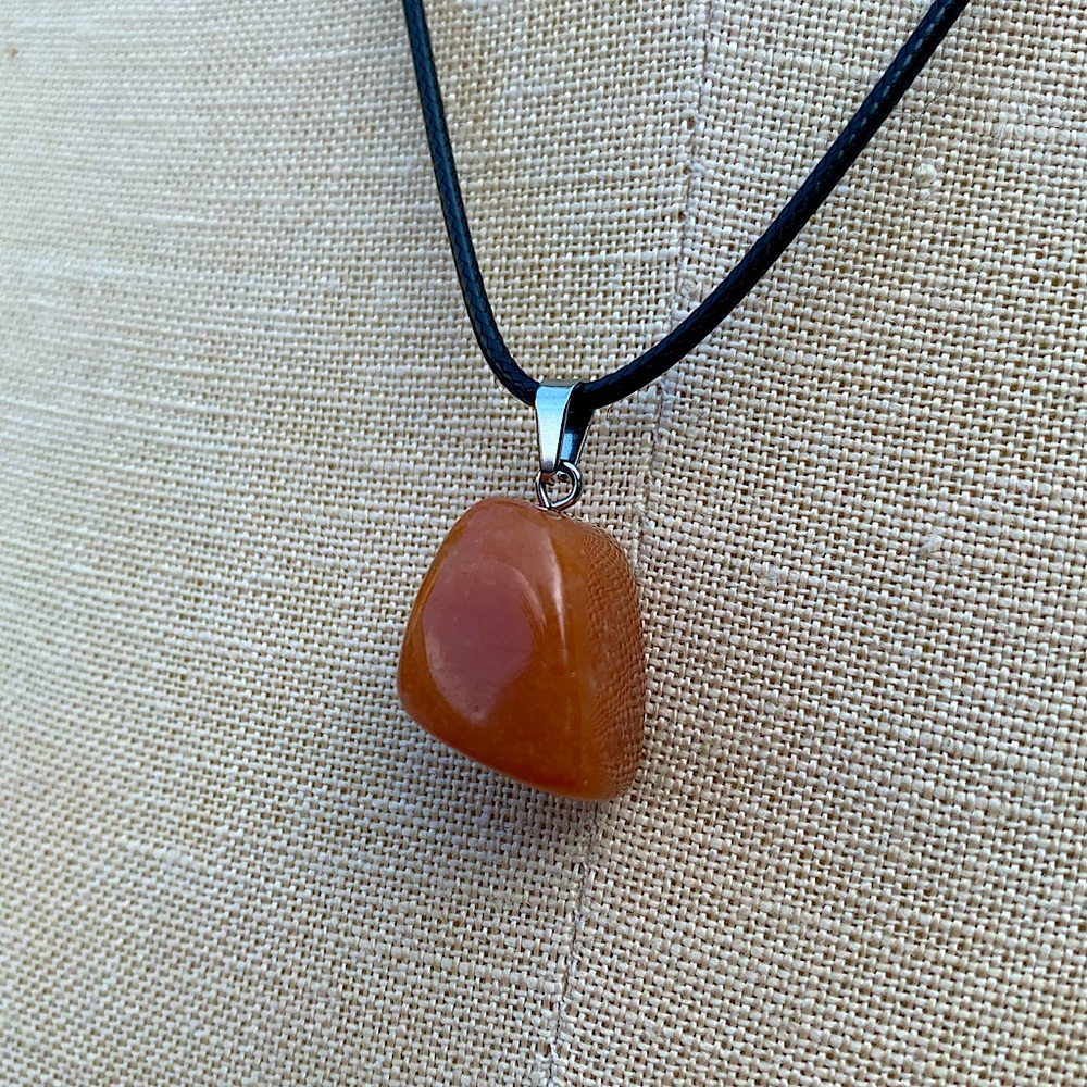 Handmade Genuine Stone Chunk Amulet Necklace
